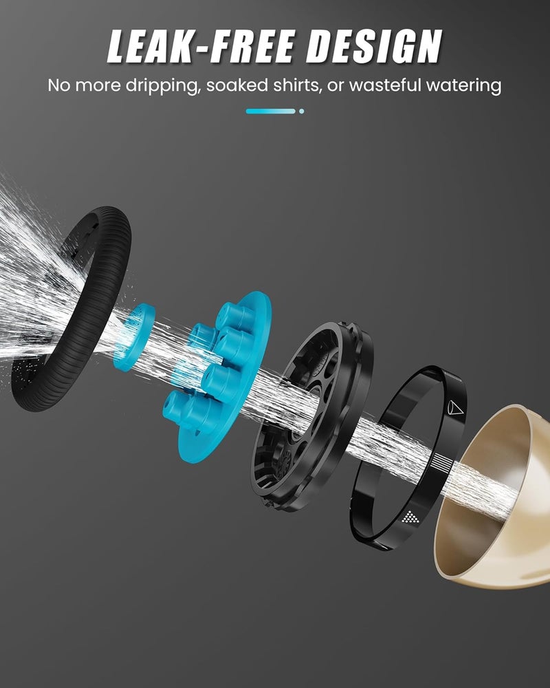 RAINPOINT Garden Hose Nozzle, Hose Sprayer Nozzle with 9 Spray Patterns, High Pressure Water Hose Nozzle Heavy Duty Metal Hand Sprayer, Watering Plants and Lawn, Car Washing, Pet Showering,Blue - Image 4